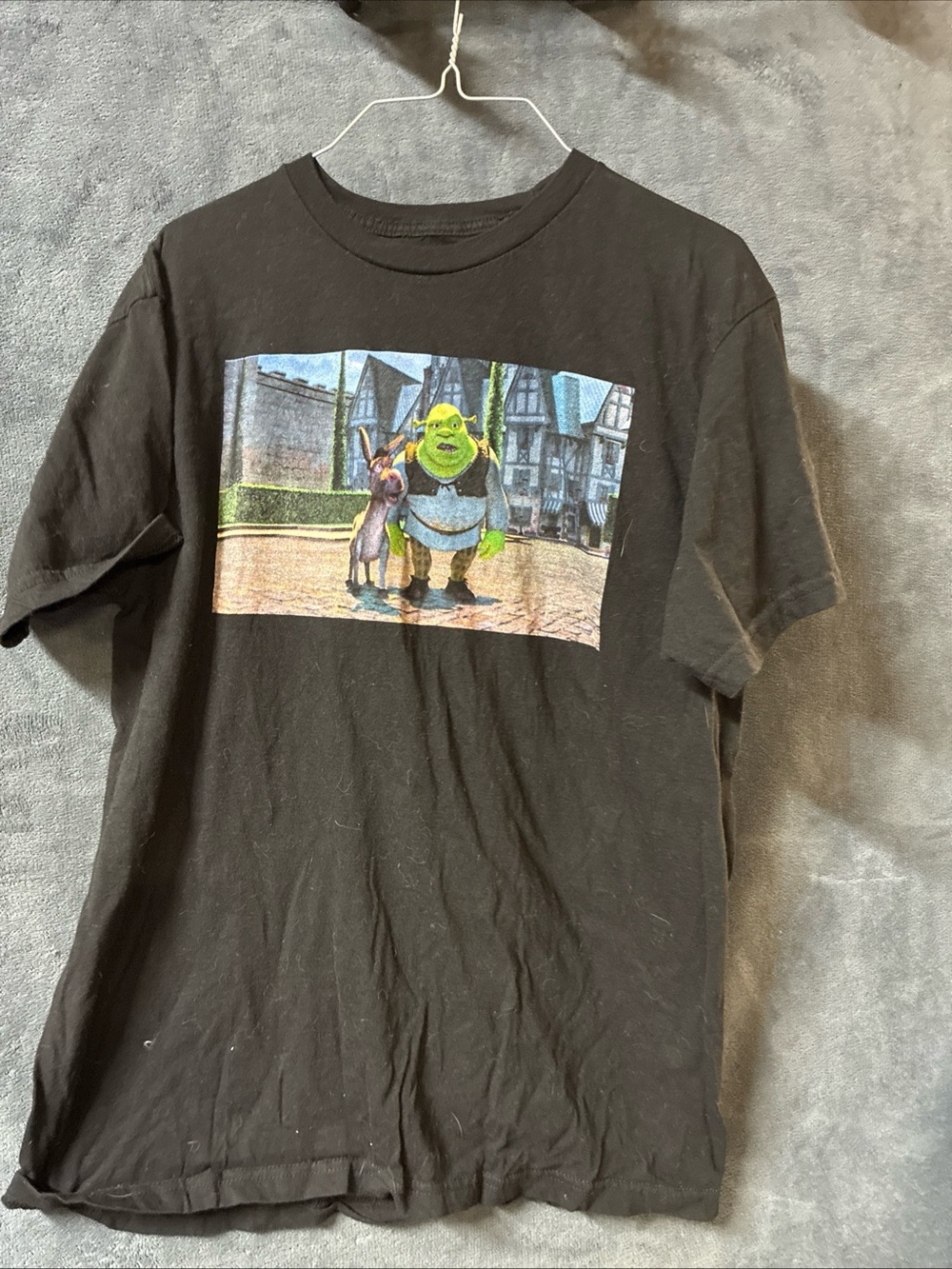DreamWorks Shrek Black Graphic Tee with Green Accents